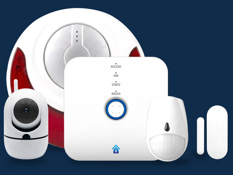 Kit Siqura JX: centrale, sirena, sensori e telecamera